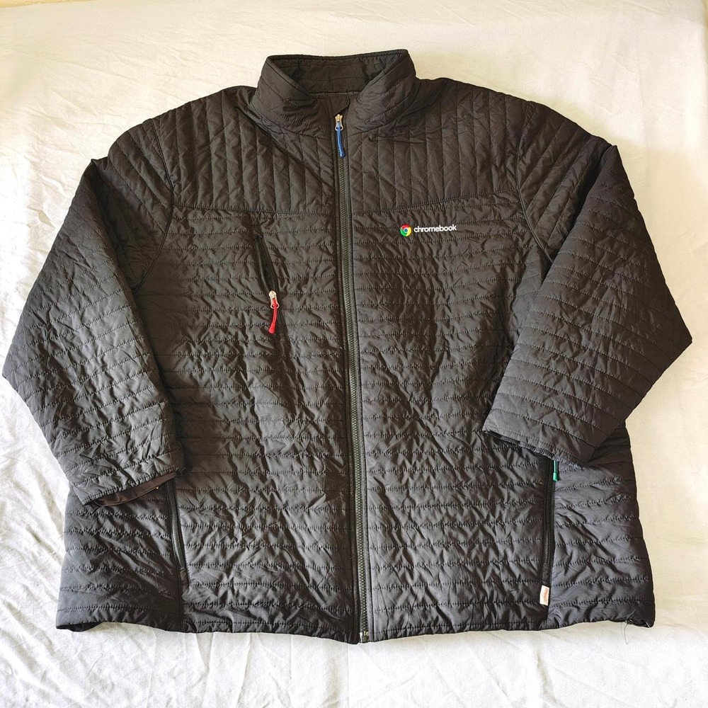 Storm Creek Google Chromebook Quilted Puffer Jacket Black Mens 3XL 4XL 94532